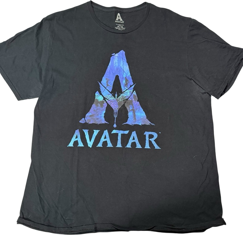 Avatar Movie‎ Graphic T-Shirt XL Black 20th Century Studios Logo Tee
